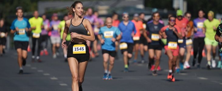 Runners participating in a marathon