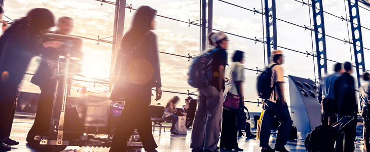 a crowded airport